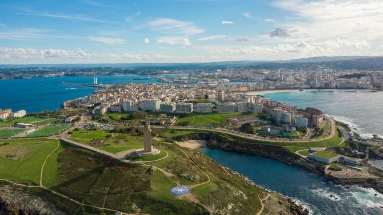 Ciudad de A Coruña en vista de pájaro