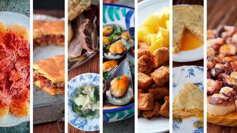 collage de platos típicos de Galicia